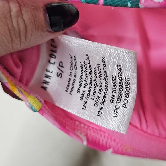 NWT Anne Cole Women's Sunshine Floral Underwire Top Size small V-Wire Bikini Top - Picture 6 of 6